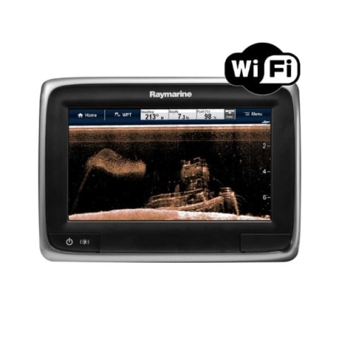 Raymarine a78 7 Multifunctional Display with Built-in DownVision Fishfinder and Wi-Fi, No Transducer, No chart